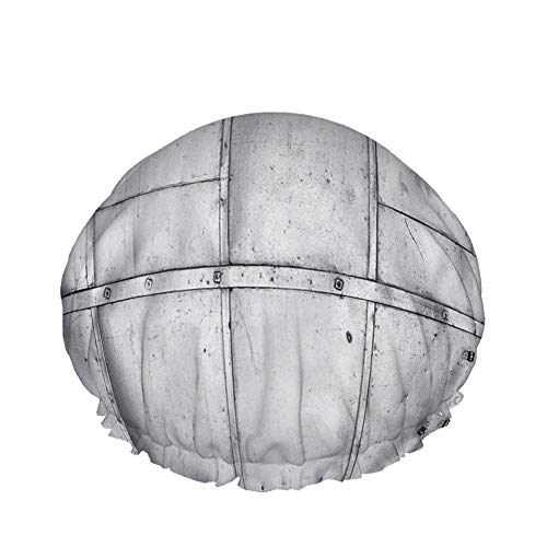 Metallplatten Duschhaube Wasserabweisender Badehut Wiederverwendbares strapazierfähiges elastisches Polyester für Männer Frauen 4,3 x 10,6 Zoll von Lsjuee