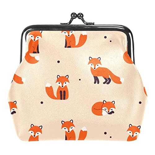 Niedliche Cartoon-Füchse-Geldbörse mit Schnalle von Lsjuee