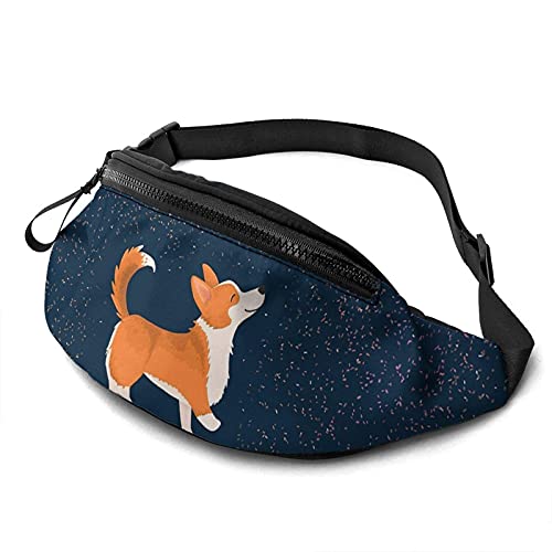 Niedliche Corgi-Gürteltasche für Damen und Herren, modische Hüfttasche, Hüfttasche mit Hüfte, Bauchtasche mit verstellbarem Gürtel für Reisen, Outdoor, Sport, Radfahren, Laufen von Lsjuee