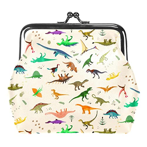 Niedliche Geldbörse mit Dinosaurier-Muster und Schnalle von Lsjuee
