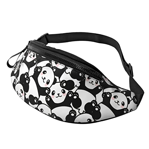 Niedliche Panda-Lässige Gürteltasche für Männer und Frauen, verstellbare Gürteltasche für Reisen, Wandern, Radfahren, Laufen, Festival, Rave von Lsjuee