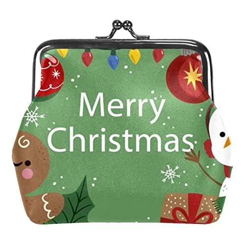 Niedlicher Frohe Weihnachten-Schneemann-Münzengeldbeutel-Geldbörsen-Beutel-Wechselbeutel-Geschenke für Frauen-Kind-Mädchen-Schlüsselhalter von Lsjuee
