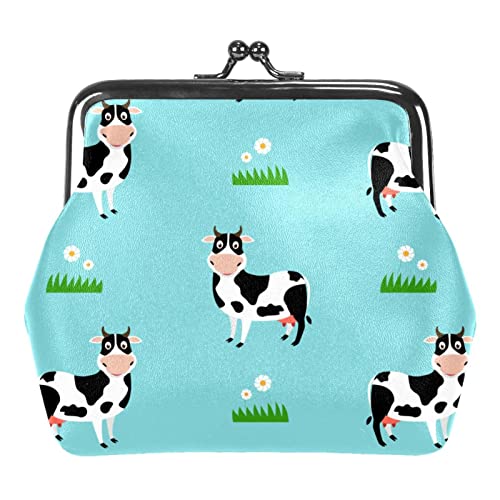 Niedlicher Kuh-Cartoon auf Feldschnallen-Geldbörse von Lsjuee