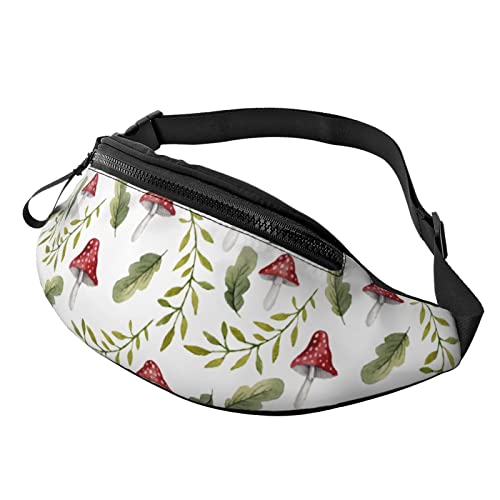 Pilz-Lässige Gürteltasche für Männer und Frauen, Verstellbarer Gürtel, für Reisen, Wandern, Radfahren, Laufen, Festival, Rave von Lsjuee