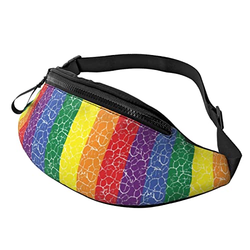 Regenbogen-LGBT-Gay-Pride-Lässige Gürteltasche für Männer und Frauen, verstellbare Gürteltasche für Reisen, Wandern, Radfahren, Laufen, Festival, Rave von Lsjuee