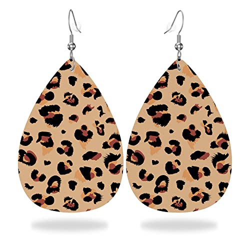 Schwarz-Gold-Leoparden-Druck-Tropfen-Ohrringe Kunstleder-Tränen-Ohrringe Leichter Tropfen-Schmuck für Frauen, Teenager, Mädchen, modisches Urlaubsgeschenk Schwarz-Gold-Leoparden-Druck-Tropfen-Ohrringe Kunstleder-Tränen-Ohrringe Leichter Tropfen-Schmuck für Frauen, Teenager, Mädchen, modisches Urlaubsgeschenk von Lsjuee