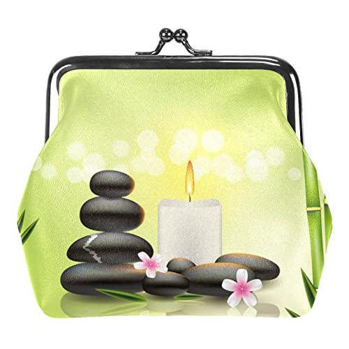 Spa Quiet Stone Bambus-Kerzen-Geldbörsen, Geldbörsen, Vintage-Beutel als Geschenk von Lsjuee