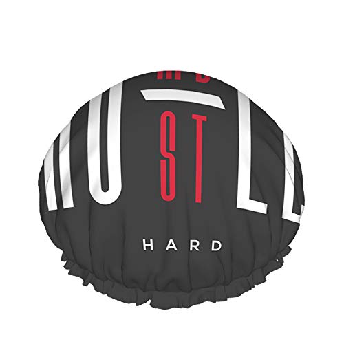 Stay Humble Hustle Hard' Phrase Duschhaube, abstraktes Zitat Hustle Poster Design, wasserdichte, doppellagige Badehauben, perfekt für alle Haarlängen und -stärken von Lsjuee