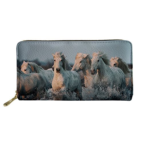 Teenager-Mädchen-Clutch-Handtasche Tägliche wasserdichte Brieftasche Lässige Münzklammer PU-Leder-Geldbörse von Lsjuee