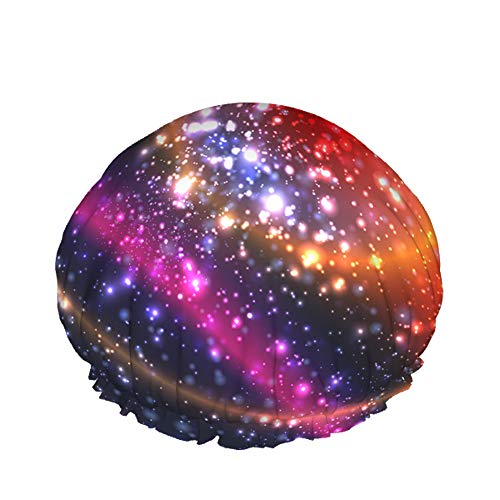 Universe Duschhaube Wasserabweisender Badehut Wiederverwendbares strapazierfähiges elastisches Polyester für Männer Frauen 4,3 x 10,6 Zoll von Lsjuee