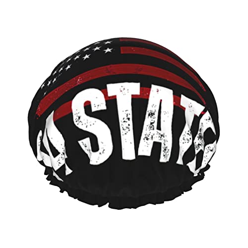 We Went To 54 Sates Duschhaube Frauen Wiederverwendbare Langhaarkappen Verstellbare Doppelschicht Badedusche Hut Für Frauen Kinder Geeignet Für Alle Längen von Lsjuee