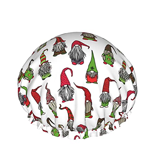 Weihnachts-Design-Elemente, wiederverwendbar, elastisches Bad, wasserdichte Duschhaube für Damen, Kappen für Mädchen, Spa, Heimgebrauch, Hotel und Friseursalon von Lsjuee