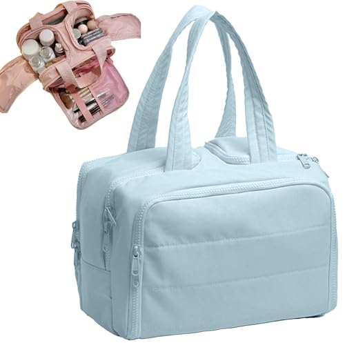 Lssnitav TravelFree Kulturbeutel, große Kapazität, weit geöffnete Reise-Kosmetiktasche, 4-in-1 multifunktionale, leichte Make-up-Taschen für Damen, blau, Casual Lssnitav TravelFree Kulturbeutel, große Kapazität, weit geöffnete Reise-Kosmetiktasche, 4-in-1 multifunktionale, leichte Make-up-Taschen für Damen, blau, Casual von Lssnitav