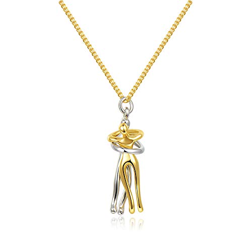 LuBHnna Paar Umarmung Anhänger Halskette, 925 Sterling Silber Love Style Paare Umarmung Halskette Charme Schmuck Geschenk für Frau Mädchen Mutter Tochter LuBHnna Paar Umarmung Anhänger Halskette, 925 Sterling Silber Love Style Paare Umarmung Halskette Charme Schmuck Geschenk für Frau Mädchen Mutter Tochter von LuBHnna