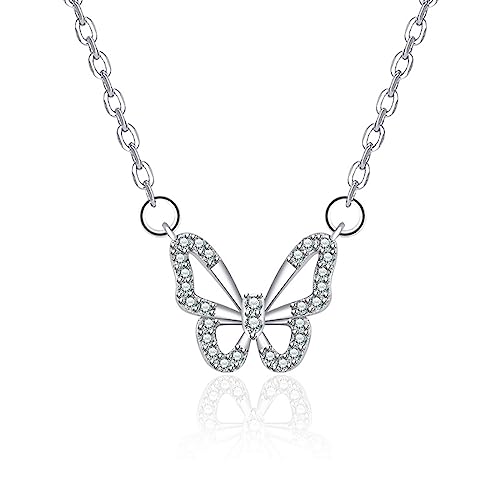 LuLiyLdJ 1er-Pack Damen-Halsketten, Funkelnde Schmetterlings-Halsketten für Frauen, personalisierte Halsketten für Mädchen, Mutter, Freundin von LuLiyLdJ