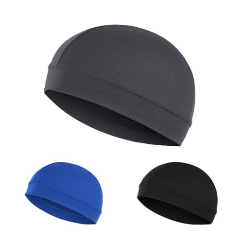 LuLiyLdJ 3 Stück herren cap sommer kopftuch herren fahrrad cap Stück Unterziehmütze Unterhelm Fahrrad Mütze Sommer Sportmütze Skull Cap Atmungsaktiv von LuLiyLdJ