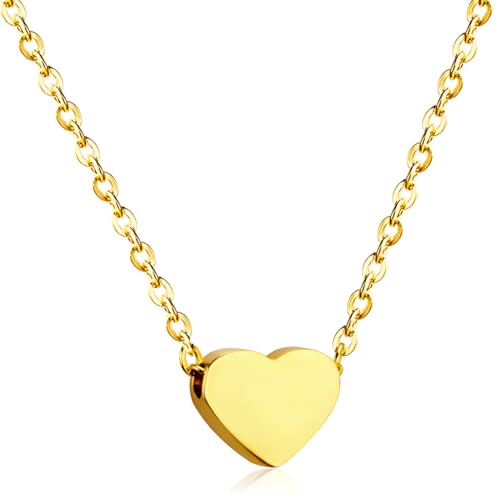 LuLiyLdJ Einfache Herz-Schlüsselbein-Halskette, Gold, 1 Stück von LuLiyLdJ