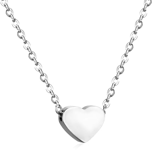 LuLiyLdJ Einfache Herz-Schlüsselbein-Halskette, Silber, 1 Stück von LuLiyLdJ