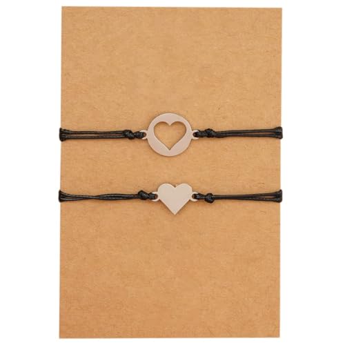 LuLiyLdJ Mutter und Tochter Armband Set 2 passende herzförmige Armbänder Schmuck Geburtstagsgeschenke für Mutter und Tochter Mädchen... von LuLiyLdJ