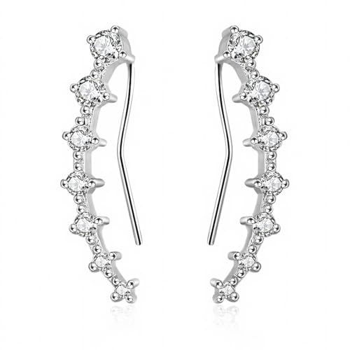 LuLiyLdJ Ohrringe Kletterer Hypoallergen Ohrringe 7 Kristalle Hypoallergen Schmuck, 2 Stück von LuLiyLdJ
