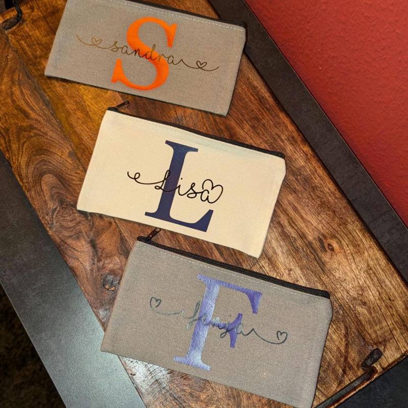 Personalisierte Kosmetiktaschen Mit Name - Utensilientasche, Canvas von LuMayPlottifiziert