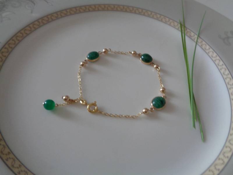 Aventurin Armband 14K Gold Filled Edelstein von LuNagarie