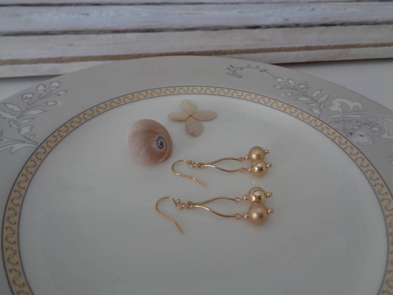 Gold Ohrringe 14K Filled Kugel Gold Ohrringe 14K Filled Kugel von LuNagarie