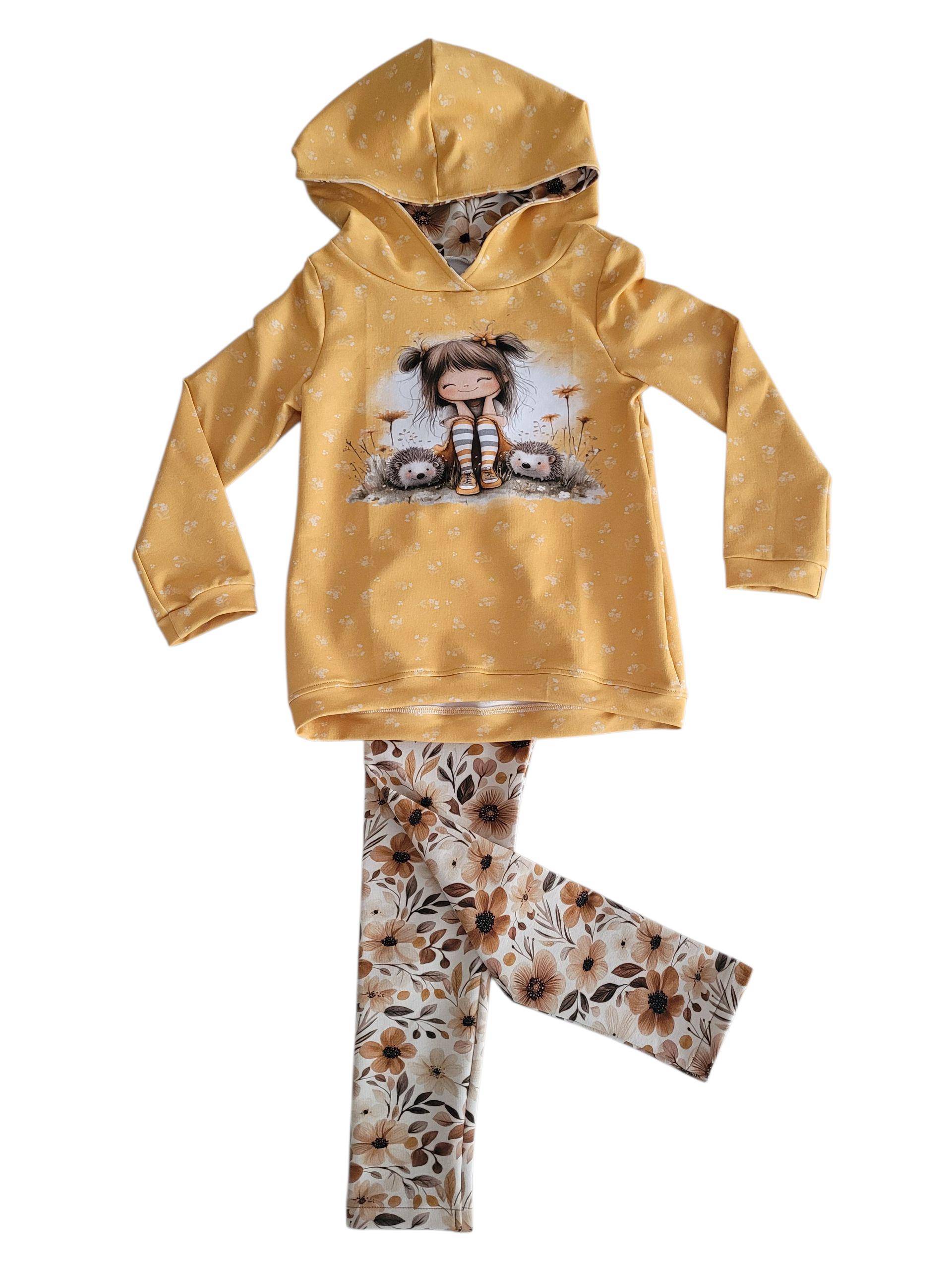 Mädchen-Herbst-Set " Igelliebe" Gr. 122 von LuNosNaehstuebchen