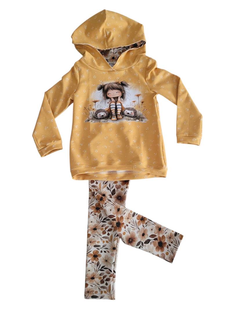 Mädchen-Herbst-Set " Igelliebe" Gr. 122 von LuNosNaehstuebchen