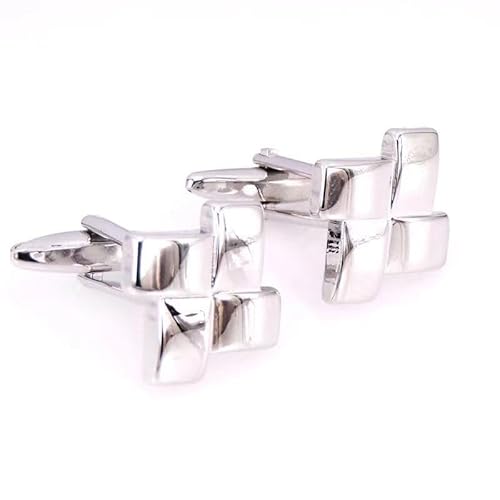 Einfache Mode-Manschettenknöpfe, französische Herrenhemd-Manschettenknöpfe Hochzeits-Manschettenknöpfe einfache Metallknöpfe stimmungsvolle Manschettennägel (1 Paar) (Größe: ca. 1 cm) (Farbe: 104) von LuRey