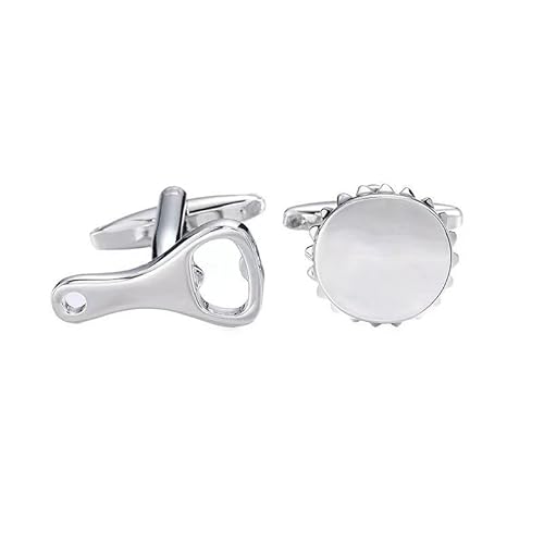 Einfache Mode-Manschettenknöpfe, französische Herrenhemd-Manschettenknöpfe Hochzeits-Manschettenknöpfe einfache Metallknöpfe stimmungsvolle Manschettennägel (1 Paar) (Größe: ca. 1 cm) (Farbe: 63) von LuRey