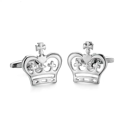 Einfache Mode-Manschettenknöpfe, französische Herrenhemd-Manschettenknöpfe Hochzeits-Manschettenknöpfe einfache Metallknöpfe stimmungsvolle Manschettennägel (1 Paar) (Größe: ca. 1 cm) (Farbe: 110) von LuRey