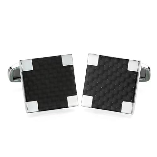 Einfache Mode-Manschettenknöpfe, französische Herrenhemd-Manschettenknöpfe Hochzeits-Manschettenknöpfe einfache Metallknöpfe stimmungsvolle Manschettennägel (1 Paar) (Größe: ca. 1 cm) (Farbe: 124) von LuRey