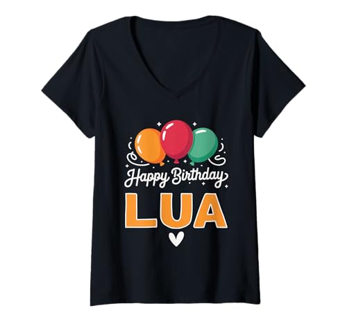 Damen Alles Gute zum Geburtstag Spruch Lua T-Shirt mit V-Ausschnitt Damen Alles Gute zum Geburtstag Spruch Lua T-Shirt mit V-Ausschnitt von Lua Name Spruch für Geburtstag