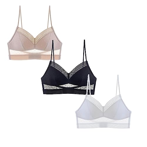 BH Rückenfrei BH für Tiefen Rückenausschnitt, Damen Spitzen BH Push Up Sexy U-förmiger Lifting-BH Komfort Bralette Ohne Bügel V-Ausschnitt Bustier Rücken-BH Unterwäsche von Luadnysin