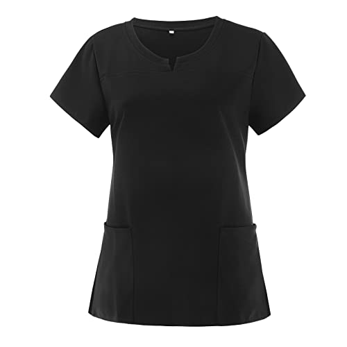 Kasack Damen Sommer, Arbeitskleidung Kurzarm Karikatur Motiv Tunika Shirt Schlupfkasack Pflege Sommertops Arzt Krankenpfleger Bluse Kassak Berufskleidung Berufsbekleidung von Luadnysin