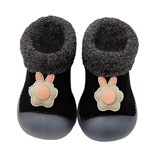 Krabbelschuhe Sockenschuhe Baby Hausschuhe Kinder Mädchen Barfussschuhe Hüttenschuhe Lauflernschuhe Winter Überzieher Schuhe Outdoor Barfußschuhe Krabbelsocken Antirutschsocken Shoes 12-18 Months von Luadnysin