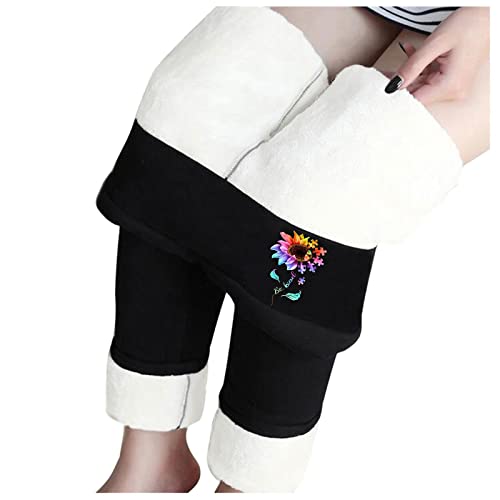 Kuschelhose Damen Thermoleggins Für Damen Gefütterte Leggings Mit Teddy Fleece Winter Warme Leggings Hose Für Alltag Mit Fell High Waist Thermohose von Luadnysin