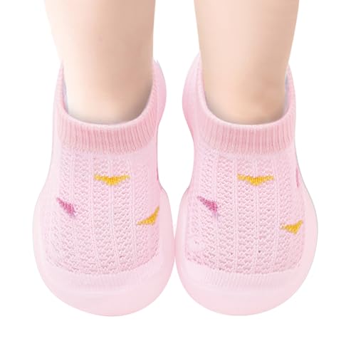 Luadnysin Baby Schuhe Ab 1 Jahr Barfußschuhe Hüttenschuhe Kinder Krabbelschuhe Sommer Hausschuhe Winter Babyschuhe 6-12 Monate Lauflernschuhe Sockenschuhe Outdoor Überzieher Antirutsch Socken von Luadnysin