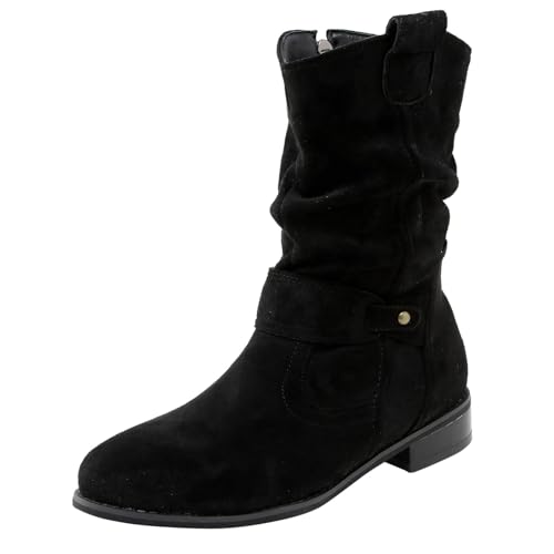 Luadnysin Cowboystiefel Damen Elegant Stiefeletten Wildleder Halbstiefel Spitz Schlupfschuhe Stiefel Mit Schnalle Kurzstiefel Winterstiefel Halbhohe bequemer Absatz Ankle Boots Black 41 Schwarz 41 Luadnysin Cowboystiefel Damen Elegant Stiefeletten Wildleder Halbstiefel Spitz Schlupfschuhe Stiefel Mit Schnalle Kurzstiefel Winterstiefel Halbhohe bequemer Absatz Ankle Boots Black 41 Schwarz 41 von Luadnysin