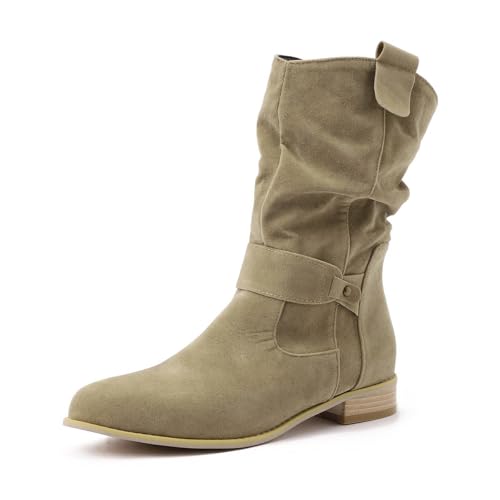 Luadnysin Cowboystiefel Damen Elegant Stiefeletten Wildleder Halbstiefel Spitz Schlupfschuhe Stiefel Mit Schnalle Kurzstiefel Winterstiefel Halbhohe bequemer Absatz Ankle Boots Green 38 Grün 38 Luadnysin Cowboystiefel Damen Elegant Stiefeletten Wildleder Halbstiefel Spitz Schlupfschuhe Stiefel Mit Schnalle Kurzstiefel Winterstiefel Halbhohe bequemer Absatz Ankle Boots Green 38 Grün 38 von Luadnysin