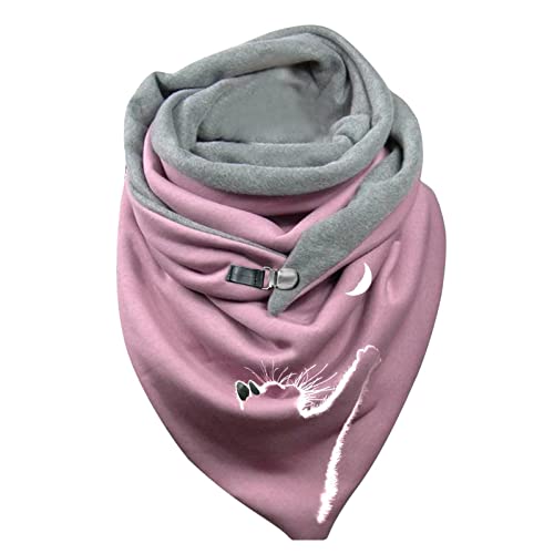 Luadnysin Dreiecksschal Damen Schal Baumwolle Dreieckstuch Frauen Winterschal Herbstschal Warm Dreieck Schal Halstuch Scarf Warm Schwarz Winterschal von Luadnysin