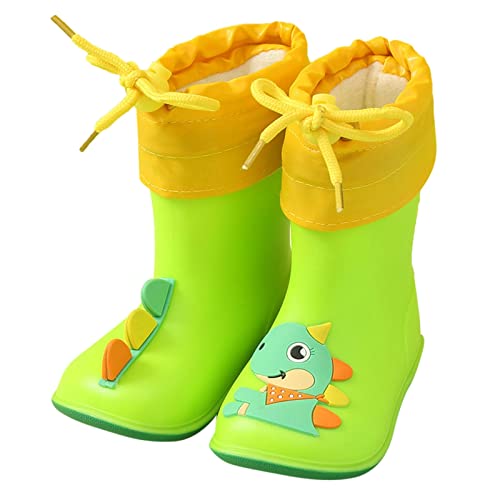 Luadnysin Gummistiefel Jungen Mädchen Halbschaft Bequeme Kinderstiefel Federleichte Wasserdichte Regenschuhe Stiefeletten Mit Rutschfeste Sohle F 32 von Luadnysin