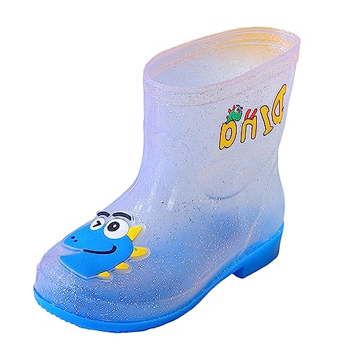 Luadnysin Kinder Gummistiefel Jungen Mädchen Halbschaft Federleichte Regenschuhe Leichte Kleinkind Regenstiefel Stiefel Rain Boot Kids Himmelblau 30 von Luadnysin