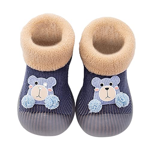 Luadnysin Sockenschuhe Baby Barfußschuhe Krabbelschuhe Outdoor Hausschuhe Lauflernschuhe Winter Schuhe Überzieher Babyschuhe 12-18 Monate Barfuß Kleinkind Rutschfeste Socken von Luadnysin
