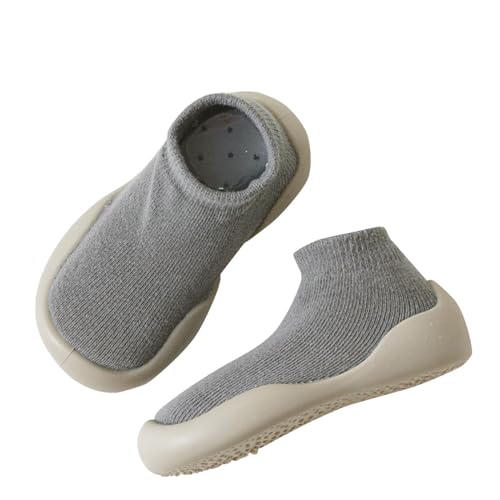 Luadnysin Sockenschuhe Kinder Krabbelschuhe Baby Hausschuhe Lauflernschuhe Winter Winterschuhe Babyschuhe 6-12 Monate Barfußschuhe Mädchen Outdoor Barfussschuhe Sockenhalter Antirutschsocken von Luadnysin