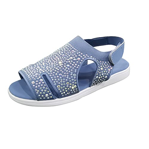 Luadnysin Sommer waschbare Slingback Orthopädische Slide Sport Sandalen, Orthopädische Slide Sport Sandalen, Super Bequeme Sport Strick Sandalen Mesh Weiche Sohle Casual Damenschuhe von Luadnysin