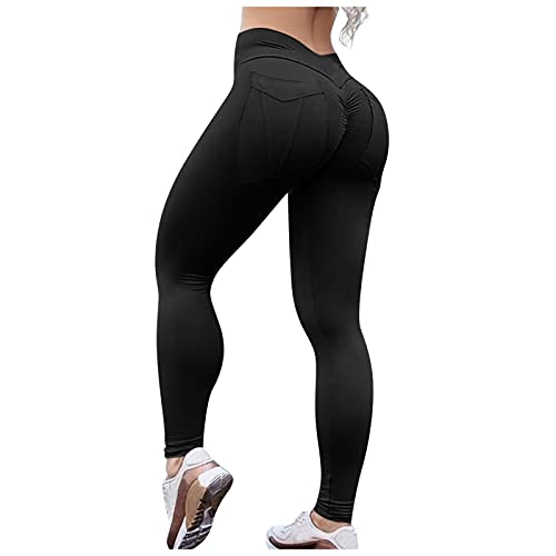 Luadnysin Sport Leggings Damen Leggings Leggings Sport Shapewear Hosen Yoga High Waist Teveo Leggins Schwarze Push Up Lang Gym Laufhose Sporthose Yogahose von Luadnysin