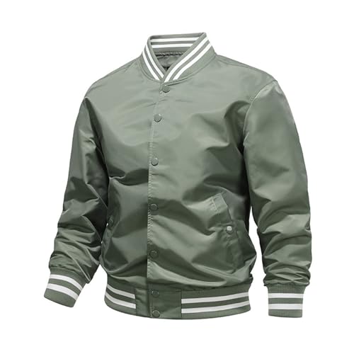 Luadnysin Sportjacke Herren Lässige Leichte Sommer Frühlingsjacke Pilotenjack Langarm Blouson Herrenjacke Übergangsjacke Sommerjacke Hellgrün L Luadnysin Sportjacke Herren Lässige Leichte Sommer Frühlingsjacke Pilotenjack Langarm Blouson Herrenjacke Übergangsjacke Sommerjacke Hellgrün L von Luadnysin