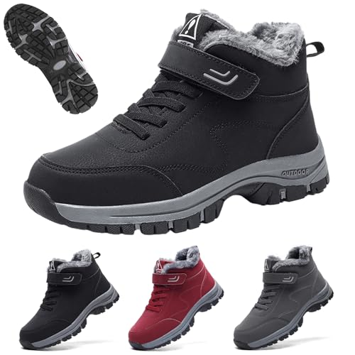 Orthoboots Pro - Ergonomische Winterstiefel Damen, Wasserdicht Rutschfest Schmerzlindernd Wanderschuhe Schneestiefel mit Warme Gefüttert Unisex Orthoback Winterschuhe Herren 44 Schlupfschuhe Winter von Luadnysin